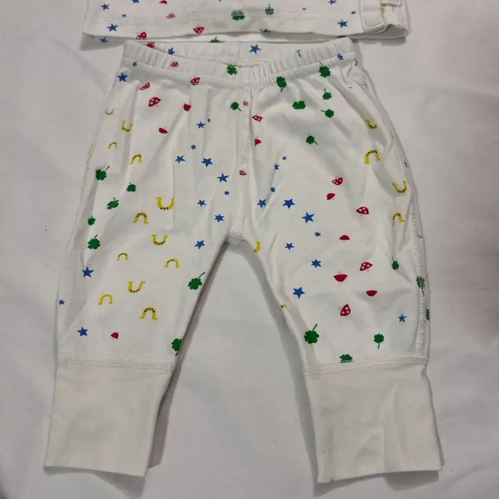 Hanna Andersson Baby 0-3M Saint Patrick Theme March Printed Outfit Pajamas - Picture 3 of 5